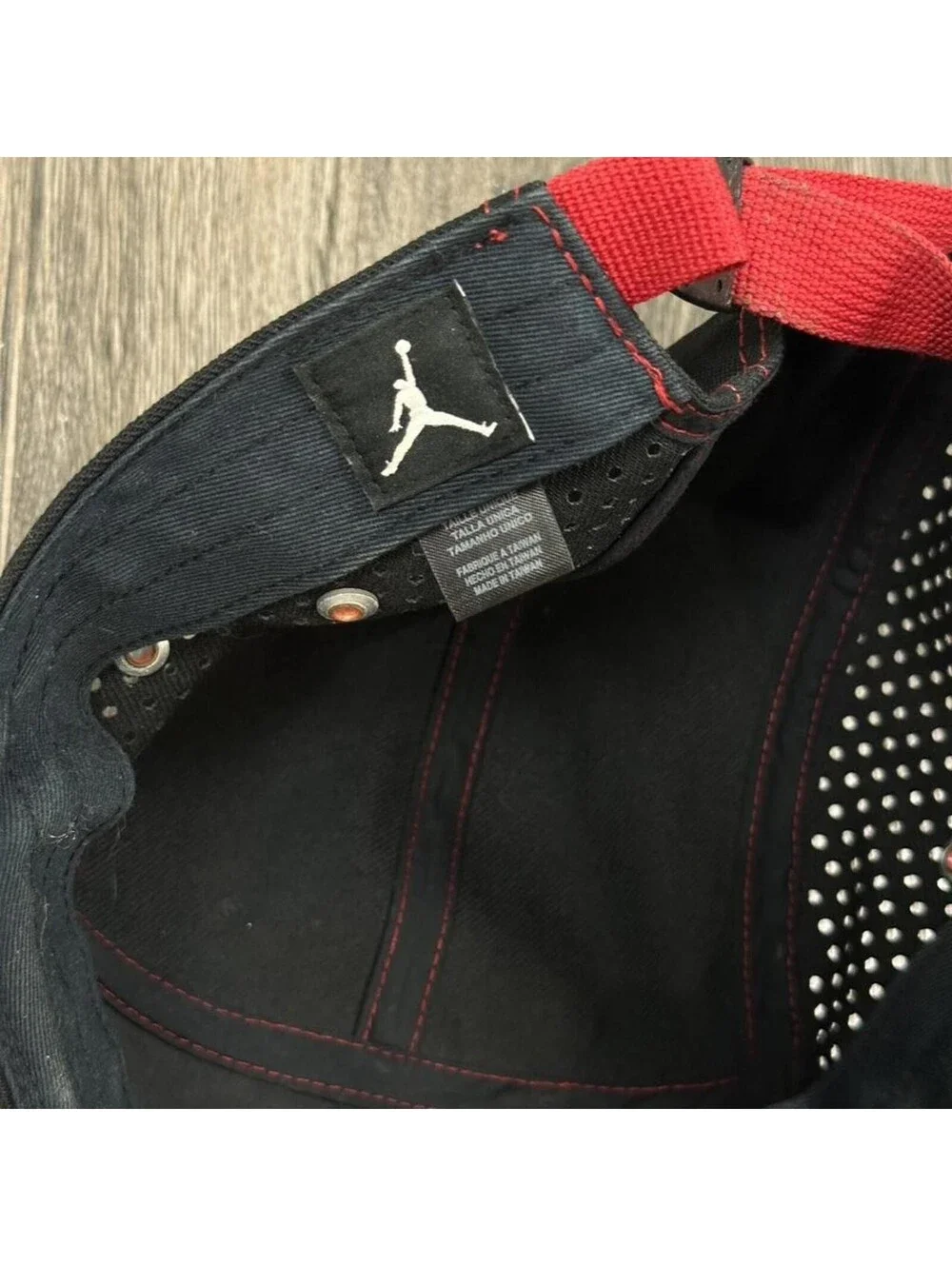 Vintage 90s Jordan 23 black and red 5 panel SnapBack hat